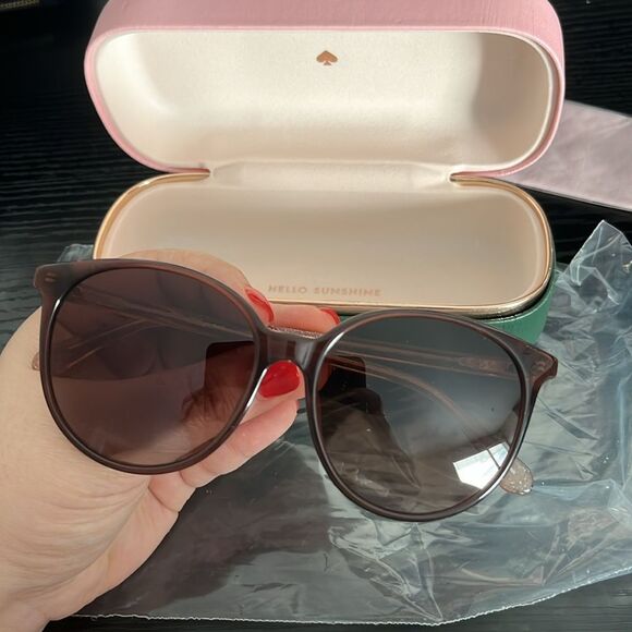 Kate spade round glitter sunglasses main image 6